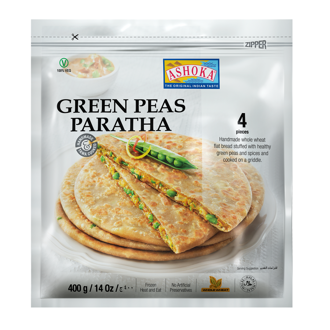 Frozen Ashoka Green Peas Paratha (4 pieces)