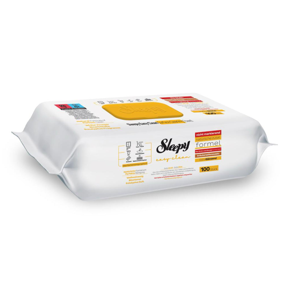Sleepy Easy Clean Wipes Yellow 100pcs