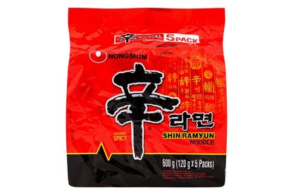 Shin Rayun Noodle spicy 5 packs 600g
