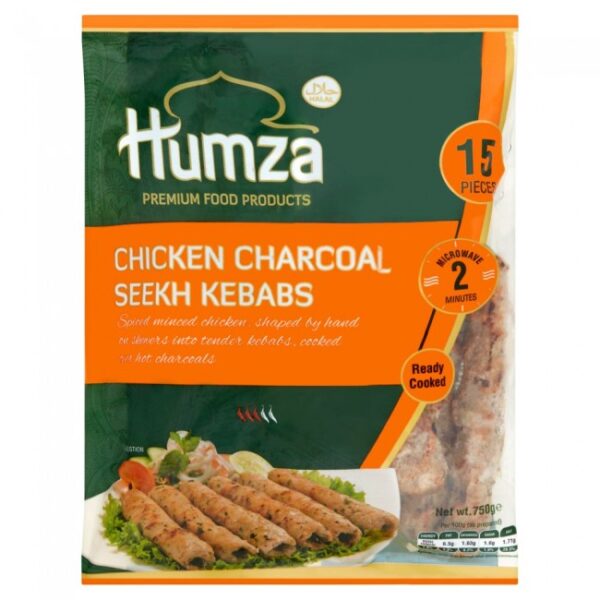Humza Chicken Charcoal Seekh Kebabs 15 Pieces 750g