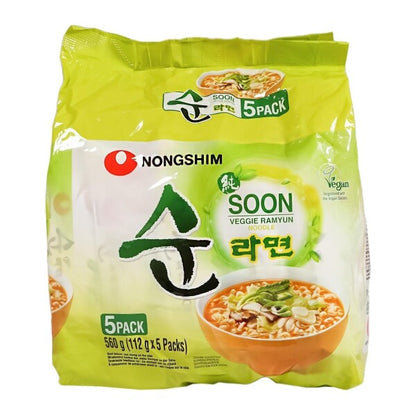 Nongshim Soon Veggie ramyun noodles 5 pack 560g